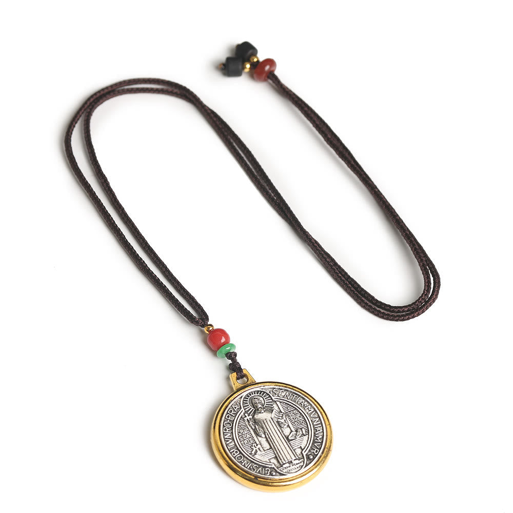 Christianartworkshop Classic St. Benedict Medallion Amulet Necklace