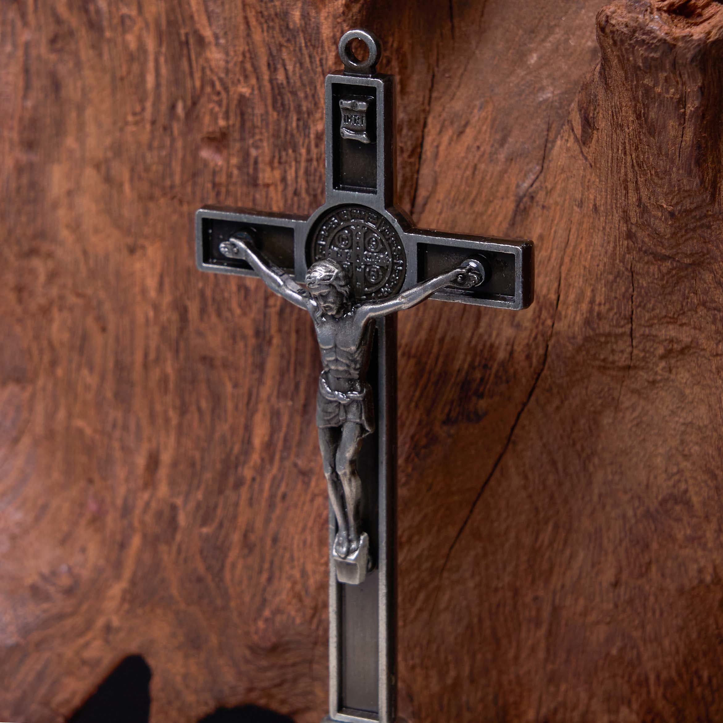 Christiandiscipleshop Classic Style Silver Bronze Alloy Crucifix Stereoscopic Desktop Ornaments