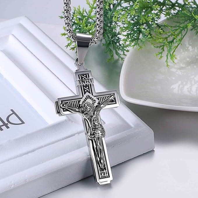 Christiandiscipleshop Crafted Jesus Christiandiscipleshop Crucifix Titanium Necklace