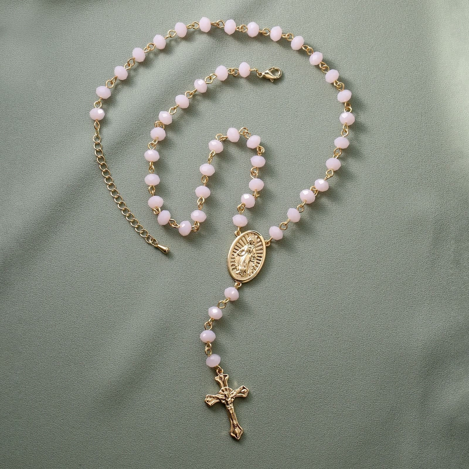 christiandiscipleshop Virgin Mary Medal & Crucifix Pendant Necklace