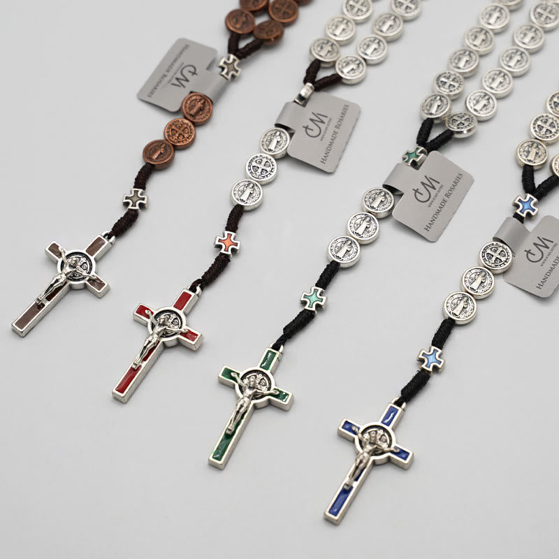 Christiandiscipleshop St. Benedict Rope a Decade Rosary for Exorcism/Praying (4 colors)