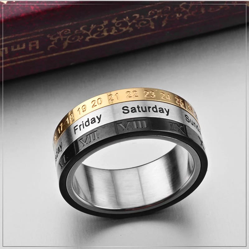 Christianartworkshop "The Genesis" Time and Date Ring: God's Seven Days of Creation