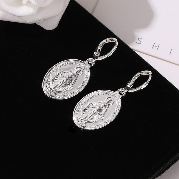 christiandiscipleshop Miraculous Mary Medals Religion Earrings