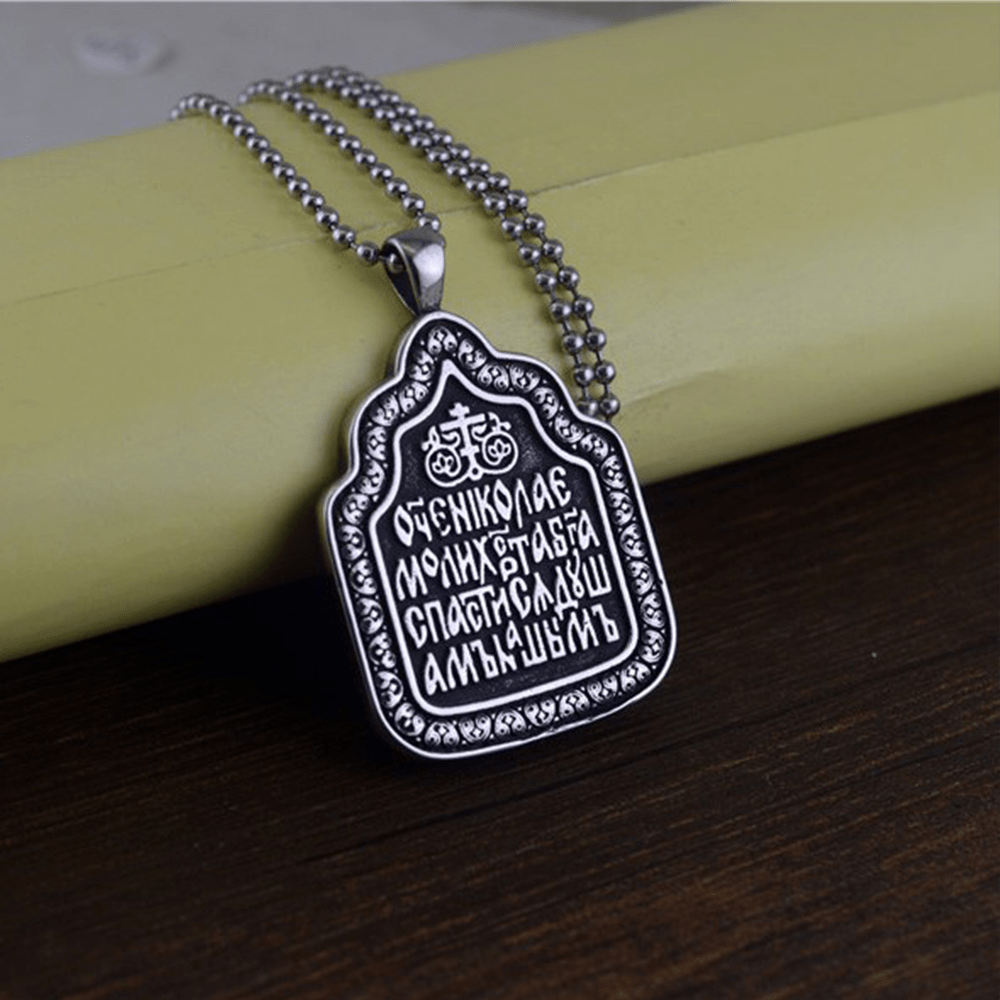 Christiandiscipleshop Father Blessing Charm Titanium Necklace