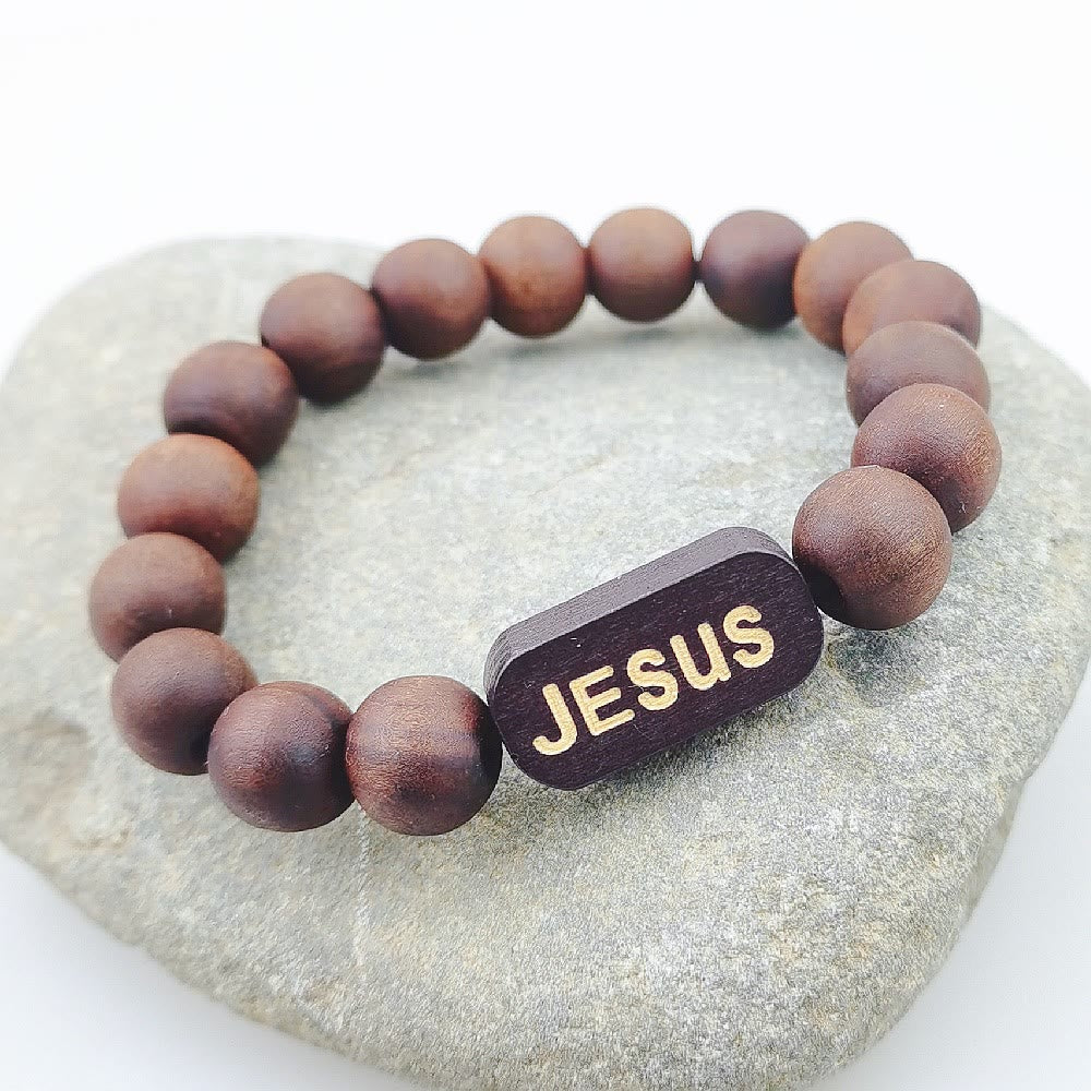 christiandiscipleshop Jesus Wooden Bracelet Jewelry Gifts