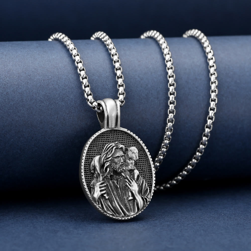 christiandiscipleshopthe The Good Shepherd Jesus Pendant Necklace