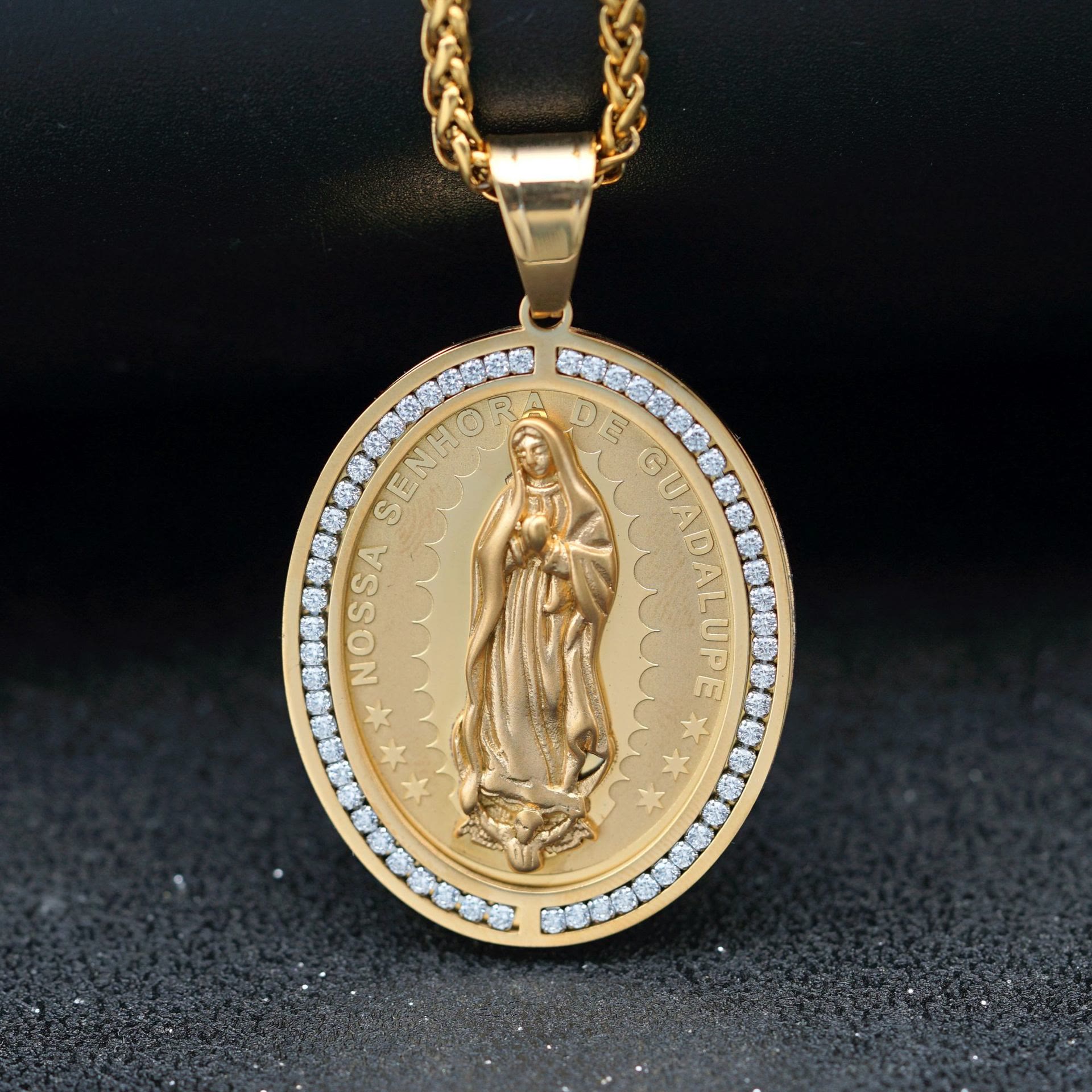 christiandiscipleshop Virgin Mary Religious Stainless Steel Pendant Necklace