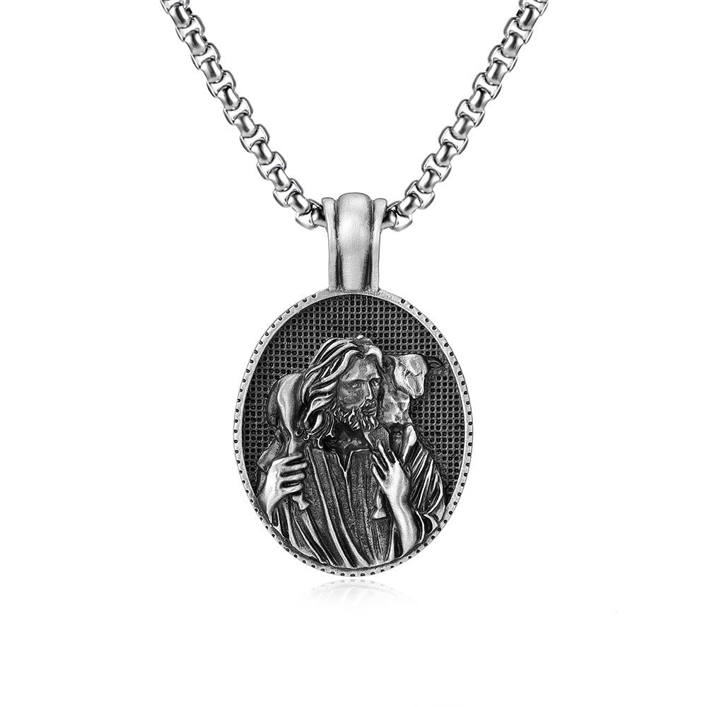 christiandiscipleshopthe The Good Shepherd Jesus Pendant Necklace