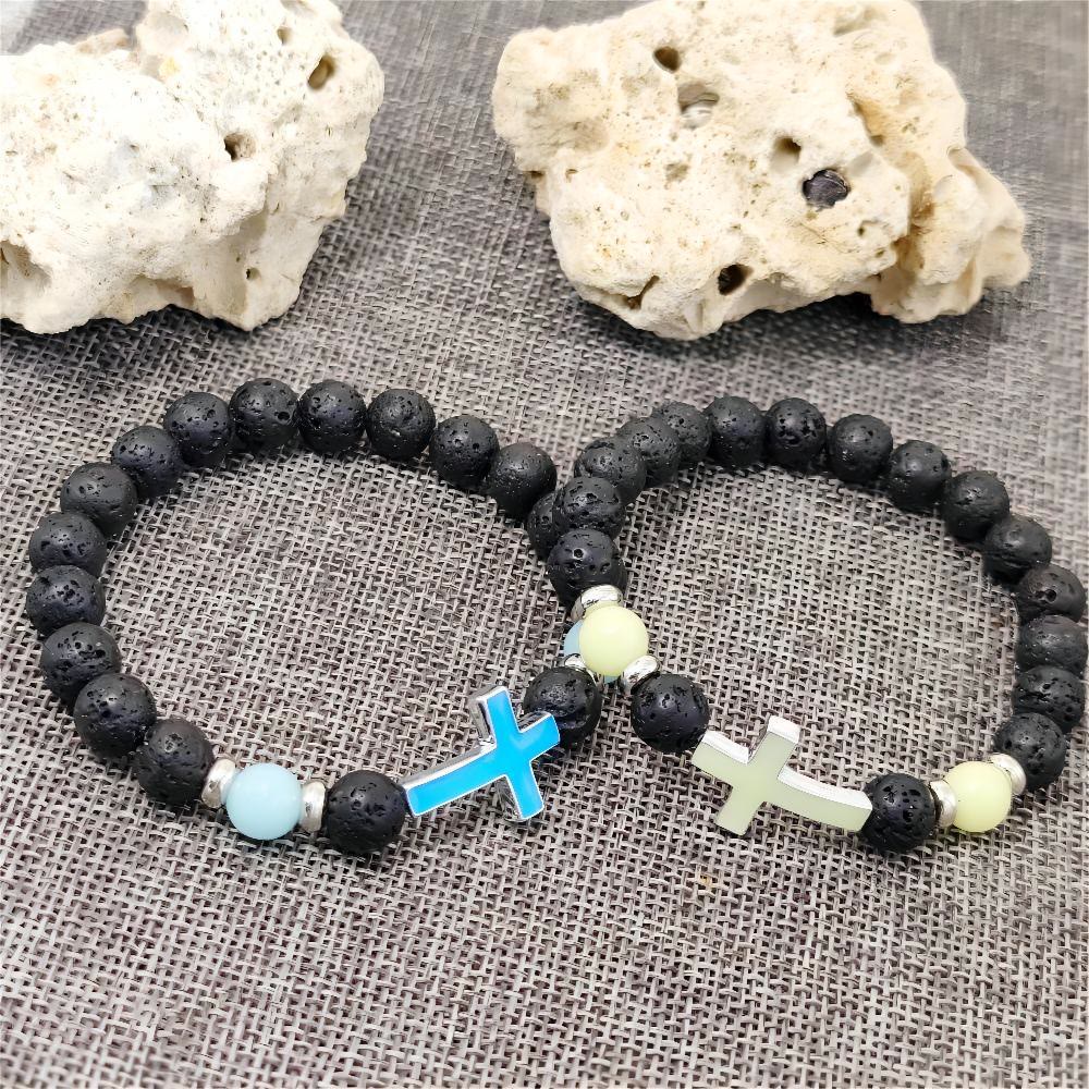 Christiandiscipleshop Glow in the Dark Cross Bracelet