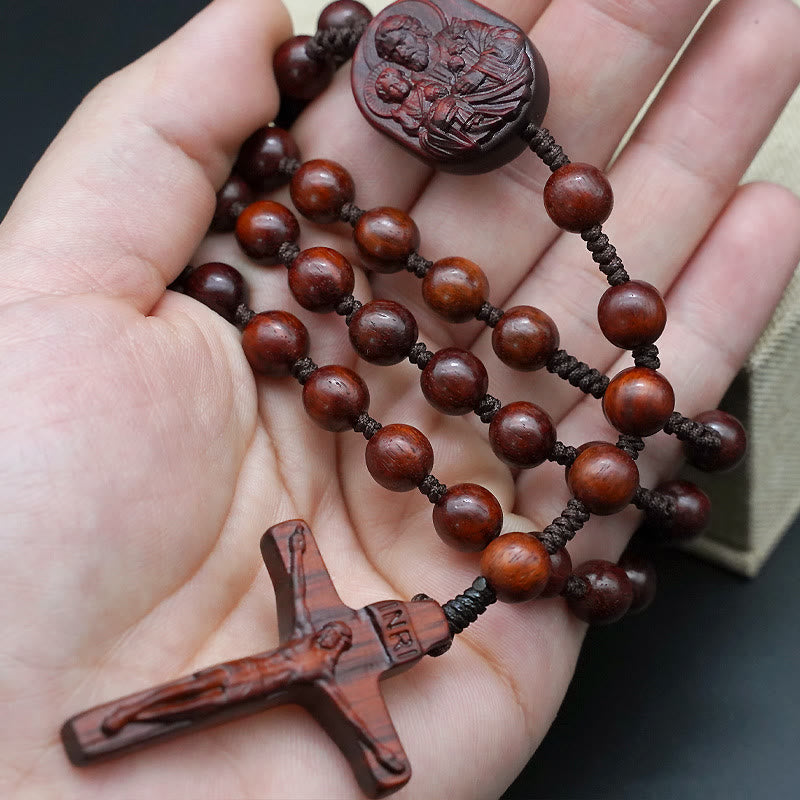 Christiandiscipleshop Olive Wood Beads Crucifix Prayer Rosary
