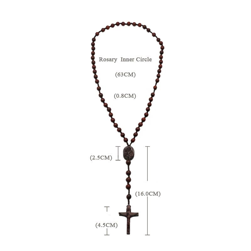 Christiandiscipleshop Olive Wood Beads Crucifix Prayer Rosary