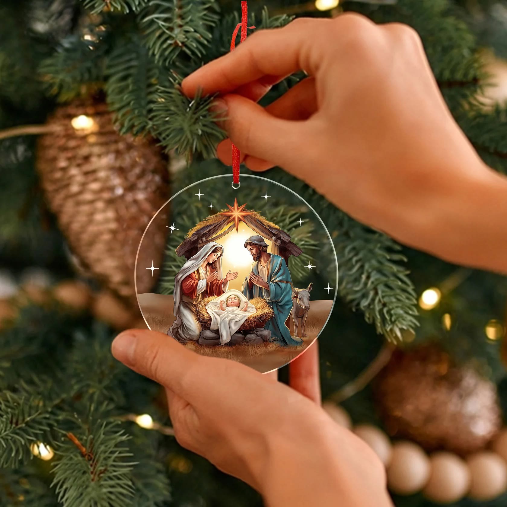 Christianartworkshop Weihnachtskrippe Christ Decor Ornamente B