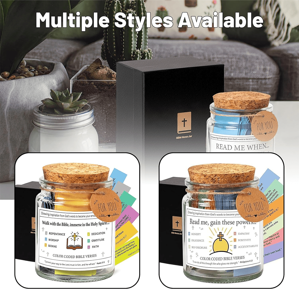 Christliche Kunst Bibelverse in einem Glas für Emotionen und Gefühle