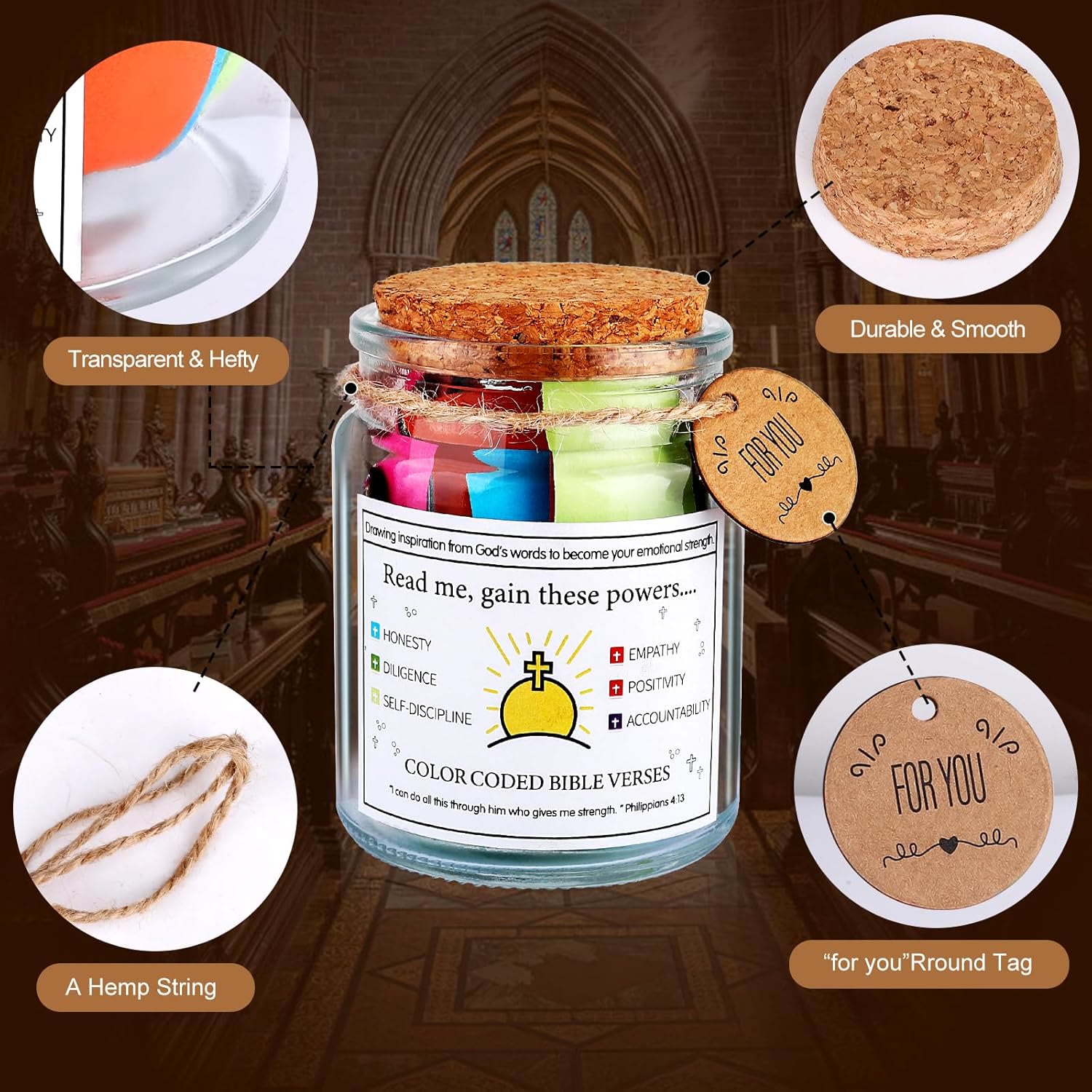 Christliche Kunst Hoffnungsglas Bibelvers-Studie Netzteile