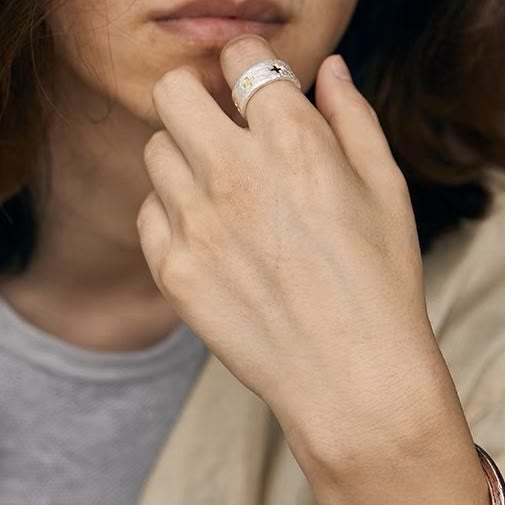 christiandiscipleshop Minimalist Style Cross Adjustable Sterling Silver Ring