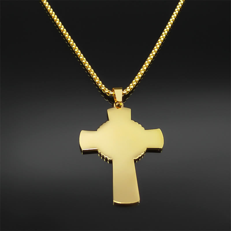 Christiandiscipleshop Multi-element Style Eucharist Halo Grapevine Cross Necklace