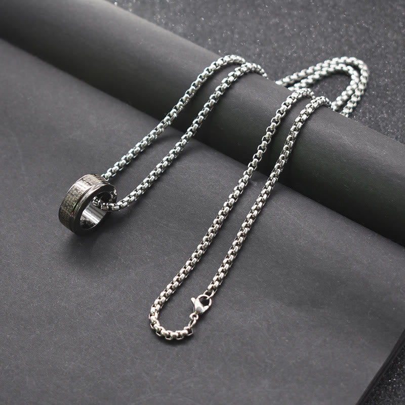 Christiandiscipleshop Combination Style Bible Verse Ring & Chain Necklace