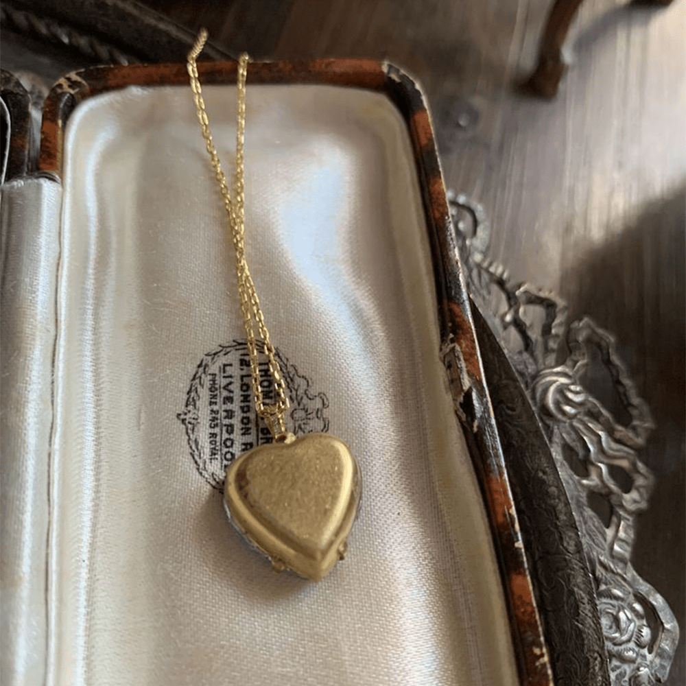christiandiscipleshop Intaglio Enamel Technique Vintage Style Iridescent Heart-Cross Glass Necklace
