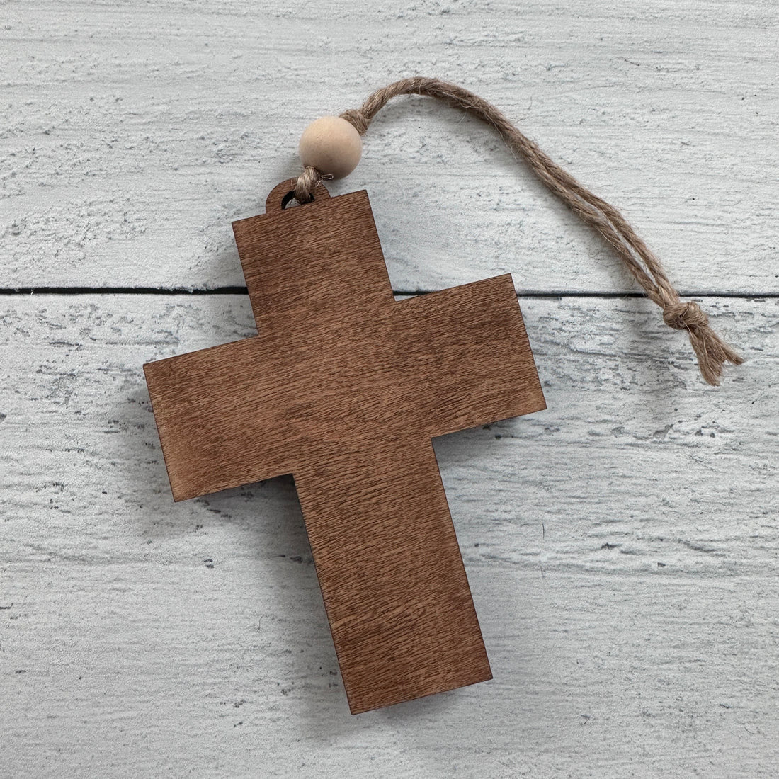 Christiandiscipleshop Rustic Style Cross Ornaments with Isaiah 9:6 Quote Christmas Nativity Ornaments