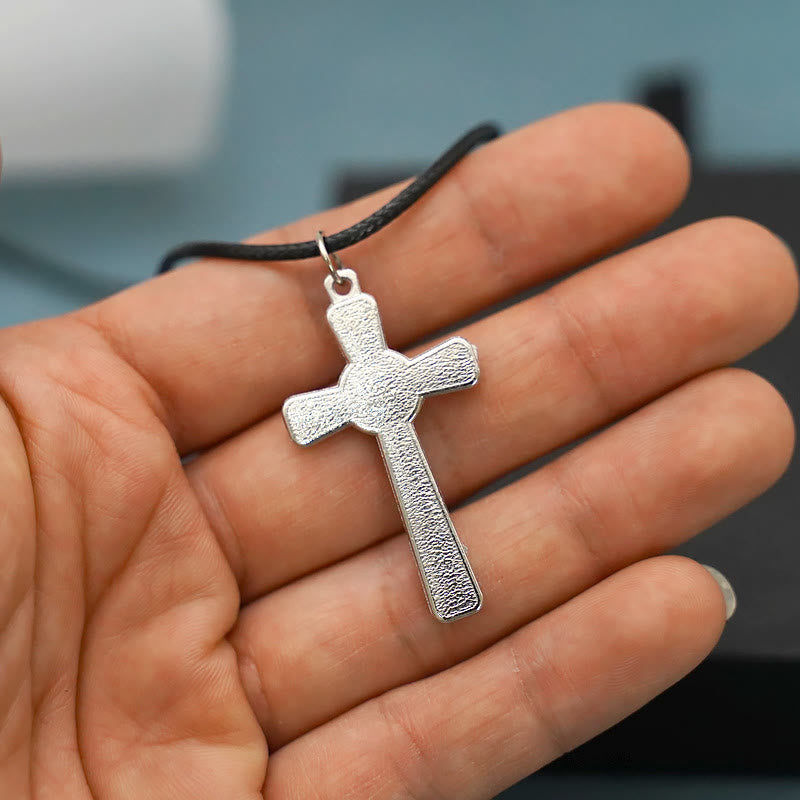 Christiandiscipleshop Retro Claasic Style Crucifix with Colorful Gemstone Pendant Necklace
