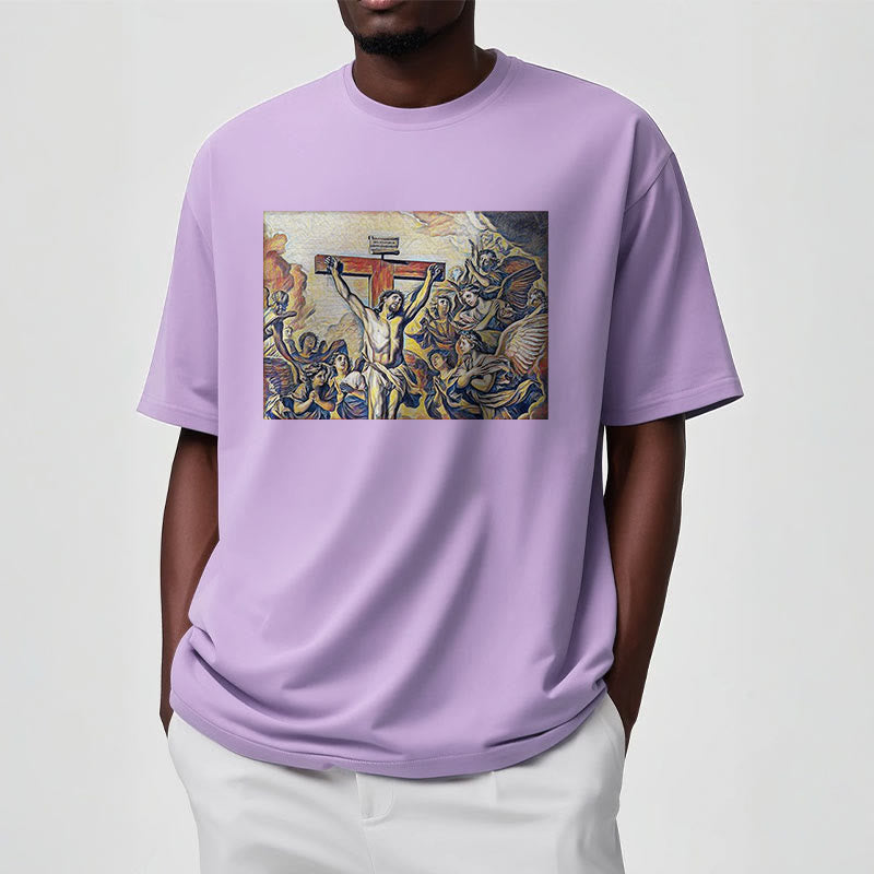 Christiandiscipleshop Classic Style Crucifixion of Jesus Classic Short Sleeve Washed T-shirt