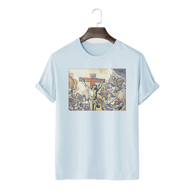 Christiandiscipleshop Classic Style Crucifixion of Jesus Classic Short Sleeve Washed T-shirt