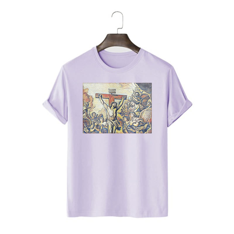 Christiandiscipleshop Classic Style Crucifixion of Jesus Classic Short Sleeve Washed T-shirt