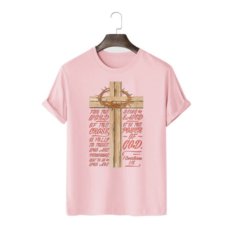 Christiandiscipleshop Classic Style Power of God - 1 Corinthians 1:18 Short Sleeve Washed T-shirt