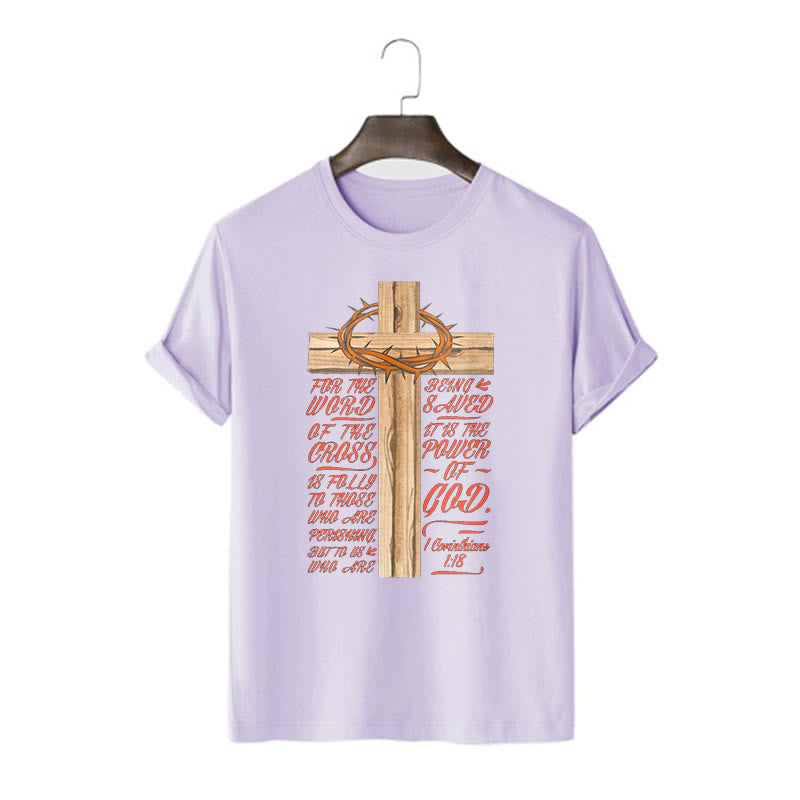 Christiandiscipleshop Classic Style Power of God - 1 Corinthians 1:18 Short Sleeve Washed T-shirt