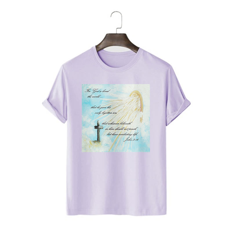 Christiandiscipleshop Classic Style For God so Loved the World Short Sleeve Washed T-shirt
