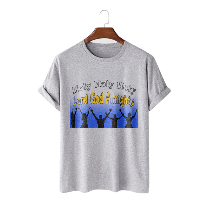 Christiandiscipleshop Funny Style Holy Holy Holy is the Lord God almighty Short Sleeve Washed T-shirt