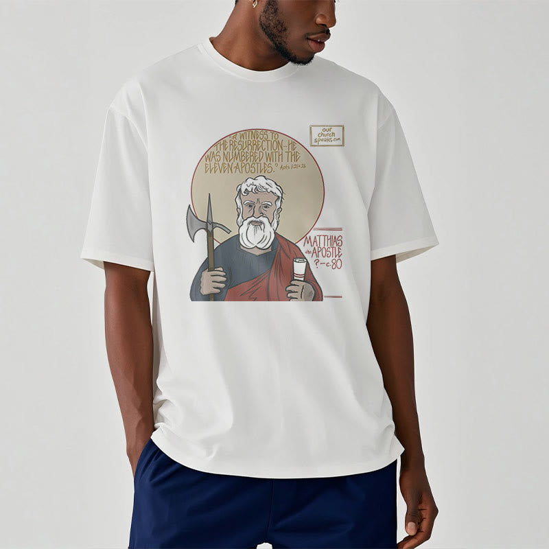 Christiandiscipleshop Classic Style Matthias the Apostle Short Sleeve Washed T-shirt