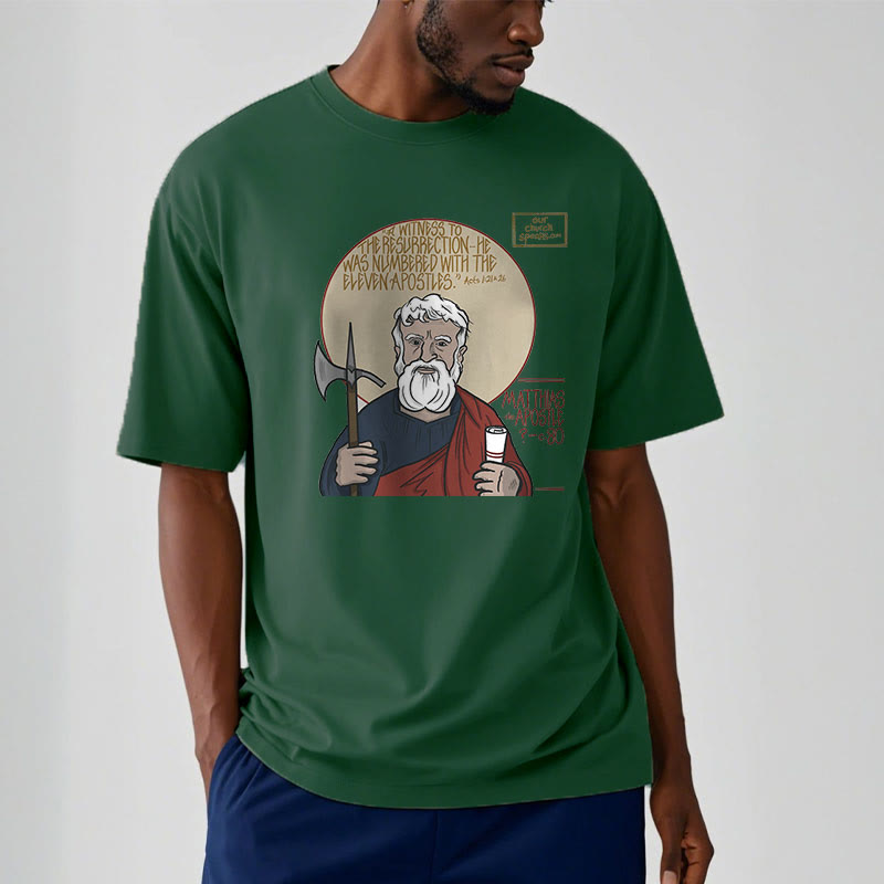 Christiandiscipleshop Classic Style Matthias the Apostle Short Sleeve Washed T-shirt