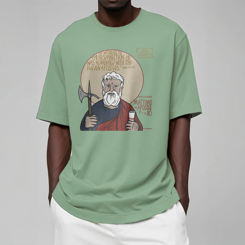 Christiandiscipleshop Classic Style Matthias the Apostle Short Sleeve Washed T-shirt