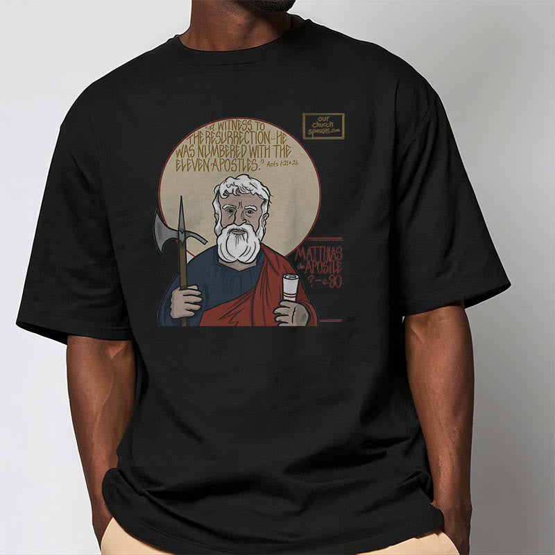 Christiandiscipleshop Classic Style Matthias the Apostle Short Sleeve Washed T-shirt