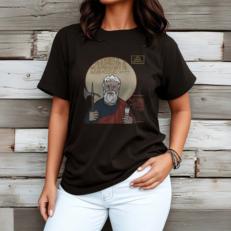 Christiandiscipleshop Classic Style Matthias the Apostle Short Sleeve Washed T-shirt