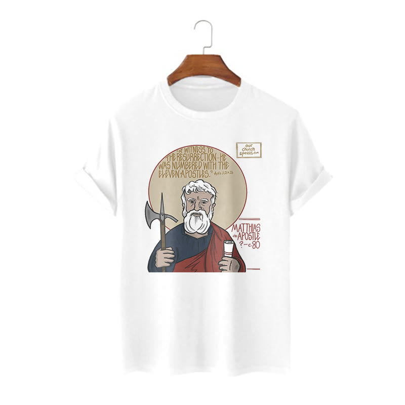 Christiandiscipleshop Classic Style Matthias the Apostle Short Sleeve Washed T-shirt