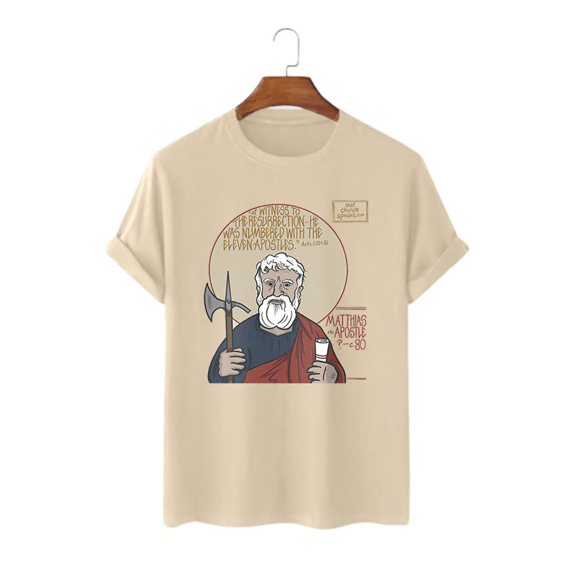 Christiandiscipleshop Classic Style Matthias the Apostle Short Sleeve Washed T-shirt