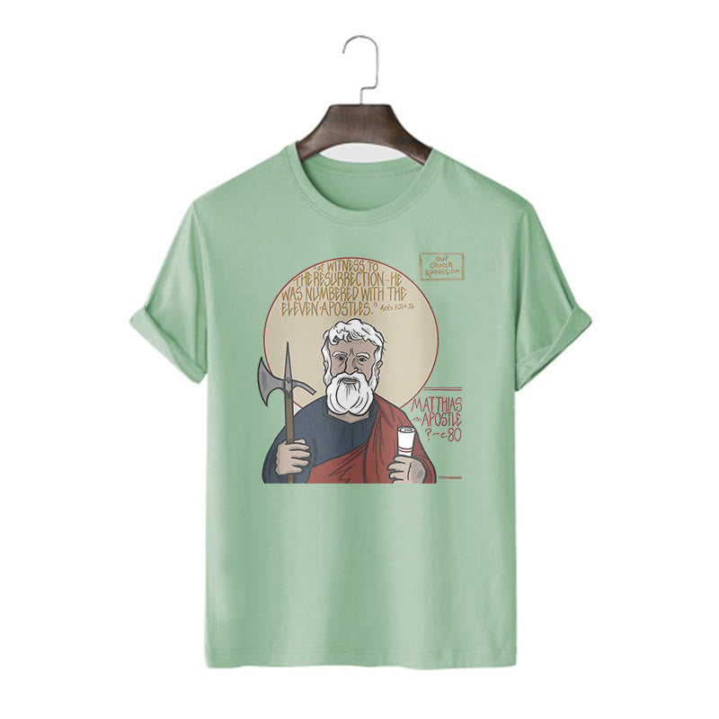 Christiandiscipleshop Classic Style Matthias the Apostle Short Sleeve Washed T-shirt