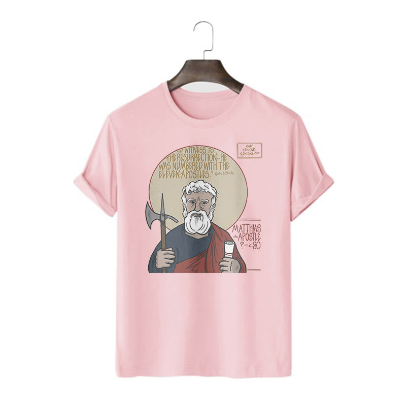 Christiandiscipleshop Classic Style Matthias the Apostle Short Sleeve Washed T-shirt