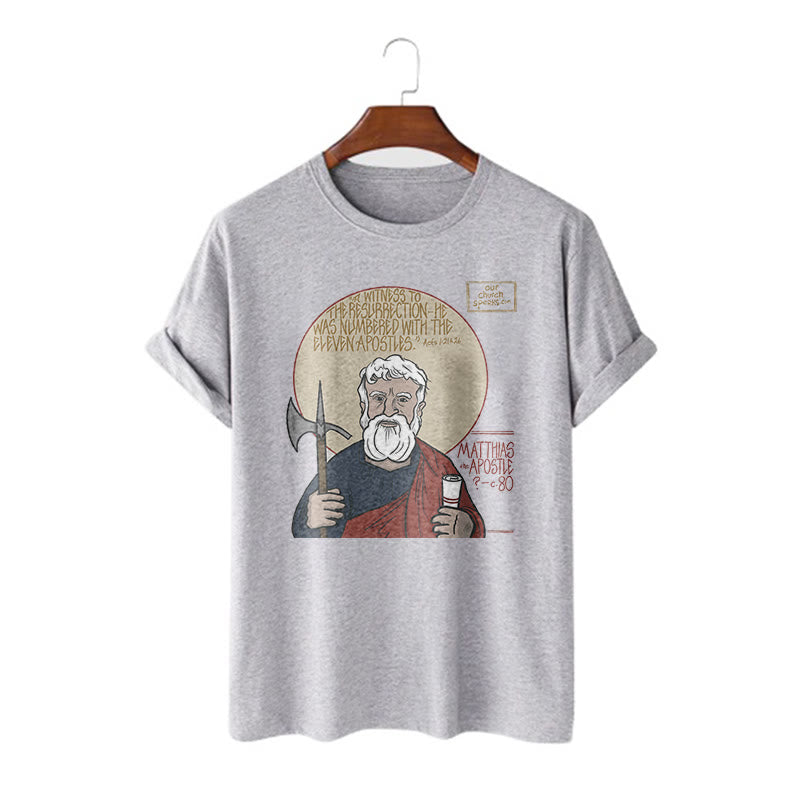 Christiandiscipleshop Classic Style Matthias the Apostle Short Sleeve Washed T-shirt