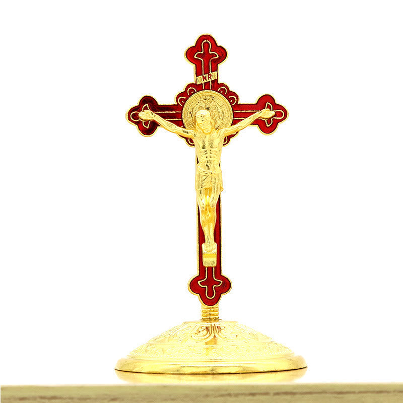 Christiandiscipleshop Classic Style Zinc Alloy Crucifix Stereoscopic Desktop Ornaments