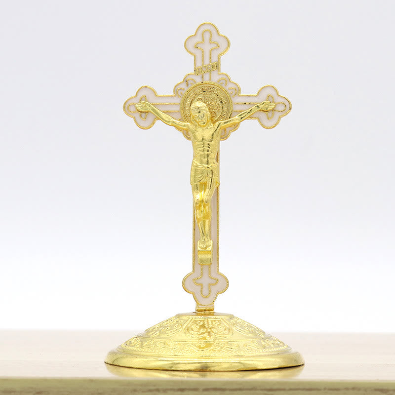 Christiandiscipleshop Classic Style Zinc Alloy Crucifix Stereoscopic Desktop Ornaments