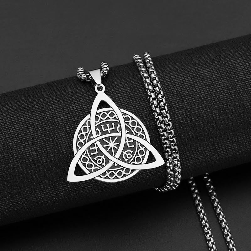 christiandiscipleshop Minimalist Style Triquetra Stainless Steel Pendant Necklace