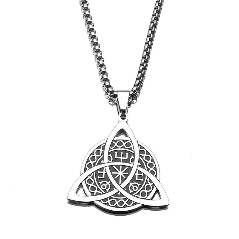 christiandiscipleshop Minimalist Style Triquetra Stainless Steel Pendant Necklace
