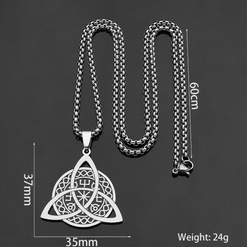 christiandiscipleshop Minimalist Style Triquetra Stainless Steel Pendant Necklace