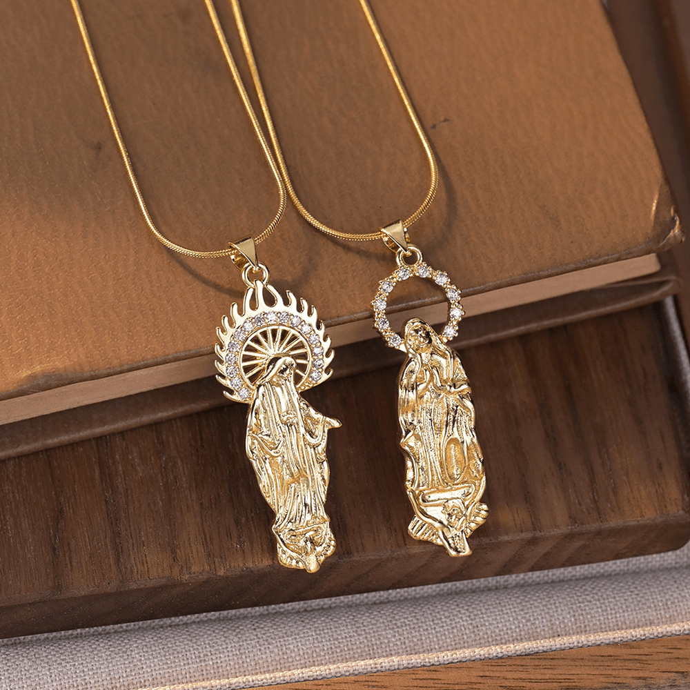 christiandiscipleshop Luxury Style Assumption of Virgin Mary Our Lady of Guadalupe Pendant Necklace