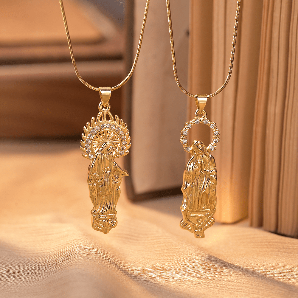 christiandiscipleshop Luxury Style Assumption of Virgin Mary Our Lady of Guadalupe Pendant Necklace