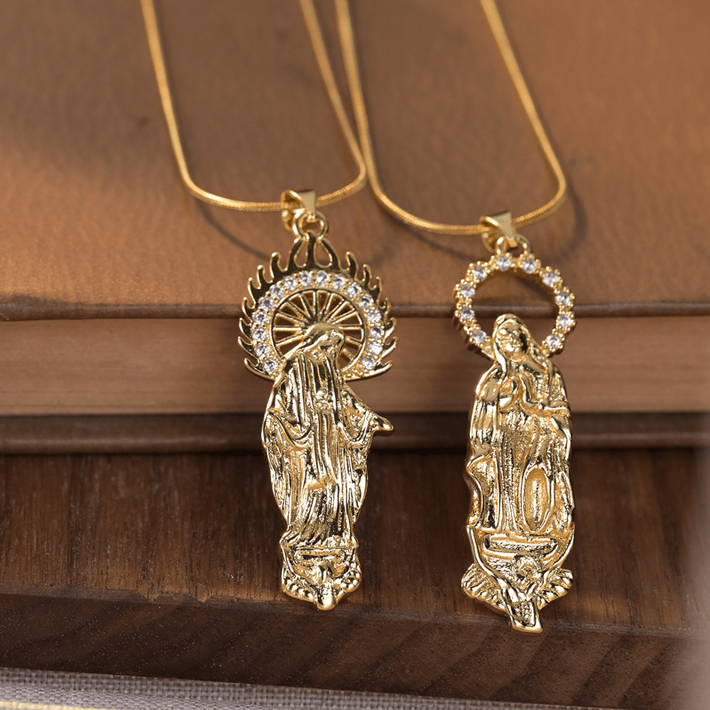 christiandiscipleshop Luxury Style Assumption of Virgin Mary Our Lady of Guadalupe Pendant Necklace