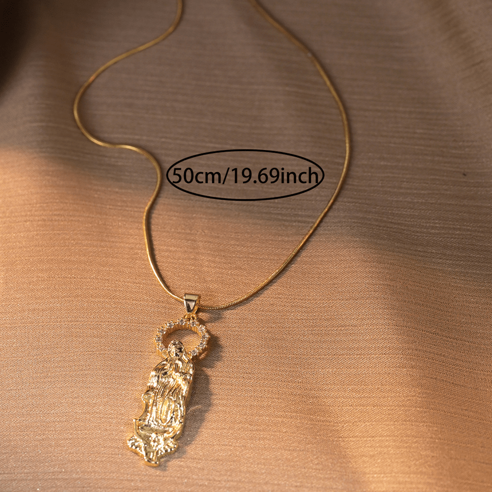 christiandiscipleshop Luxury Style Assumption of Virgin Mary Our Lady of Guadalupe Pendant Necklace